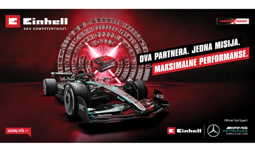 Kvaliteta Einhell AKU alata prepoznata od Mercedes-AMG Petronas F1 tima!