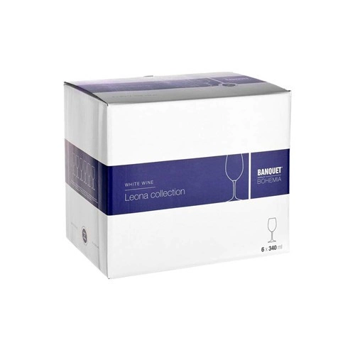 Set čaša BANQUET LEONA 340ml BIJELO VINO 6/1-1