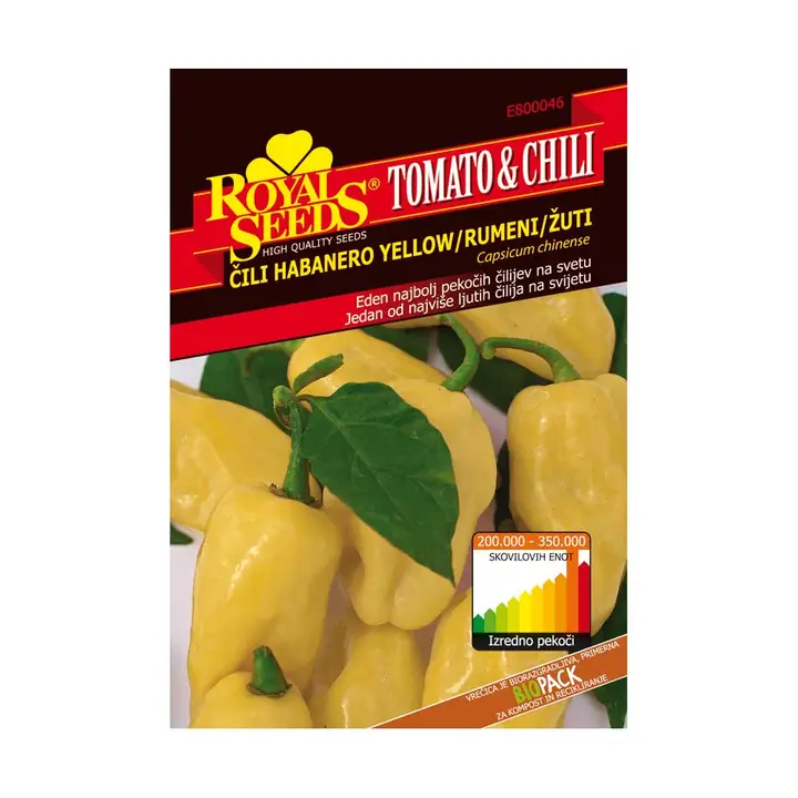 Sjeme povrća ROYAL SEEDS TOMATO&CHILI LINE 46 ČILI HABANERO ŽUTI-0