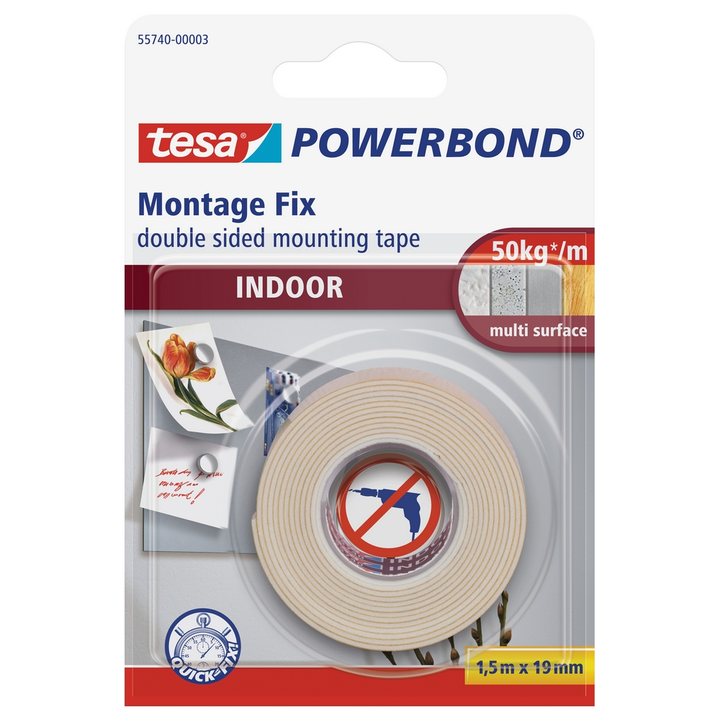 Obostrano ljepljiva traka TESA INDOOR 19MM/1,5M-0