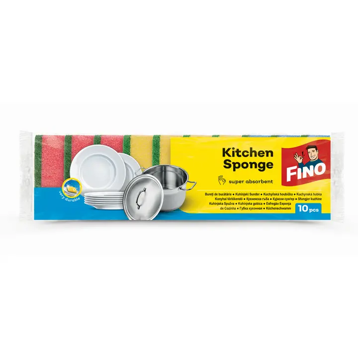Spužva za posuđe FINO KUHINJSKE U BOJI 10KOM-0