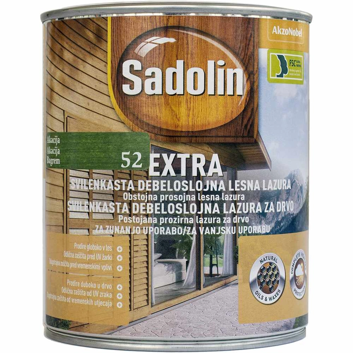 Lazura za drvo Sadolin Extra orah 0,75 l-0