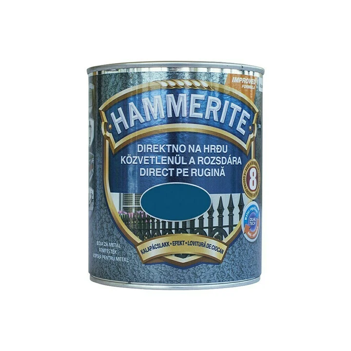 Boja za metal HAMMERITE HAMMERED - EFEKT LAK MAX PLAVA 0,75L-0