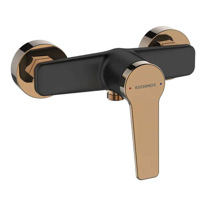 Miješalica za tuš kadu Kuchinox Alanis crna/rose gold-0