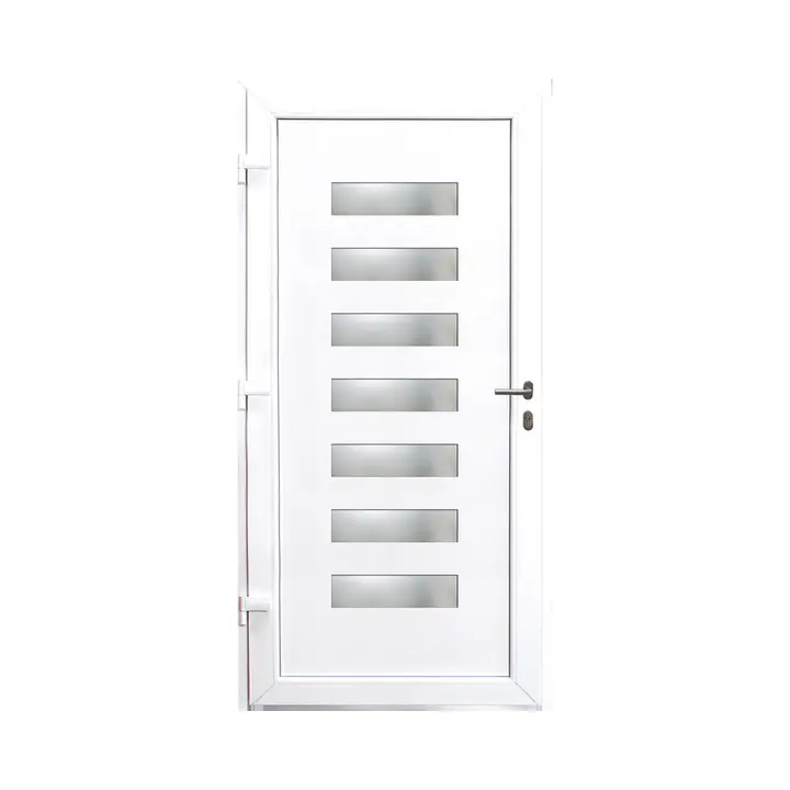 PVC ulazna vrata SAMOPEV LUXY 70 100x210 INOX L ANTRACIT-1