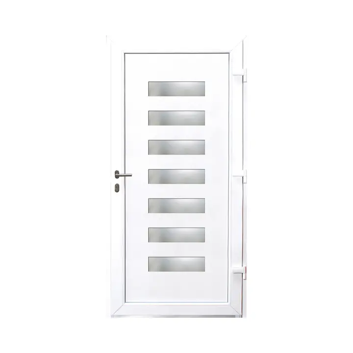 PVC ulazna vrata SAMOPEV LUXY 70 100x210 INOX D ANTRACIT-1
