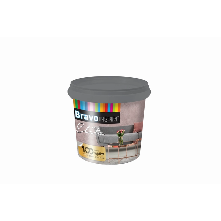 Dekorativna boja za zid CHROMOS SVJETLOST BRAVO INSPIRE ELITE SILVER 1L-0