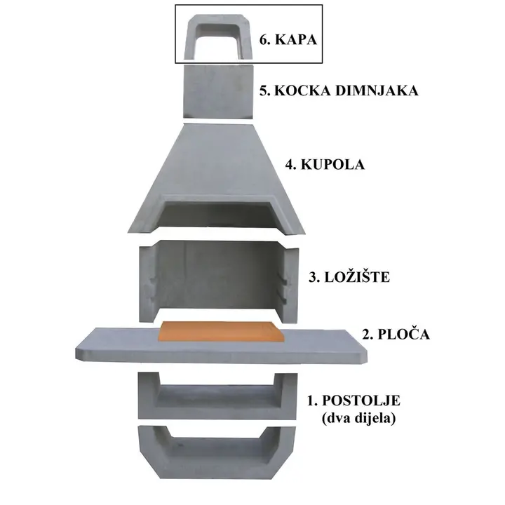 Kapa za vanjski kamin 4A-1