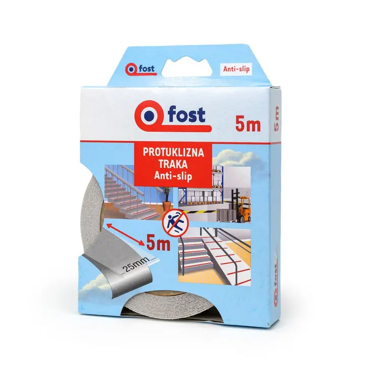 Ljepljiva traka FOST PROTUKLIZNA PROZIRNA 25MM/5M-0