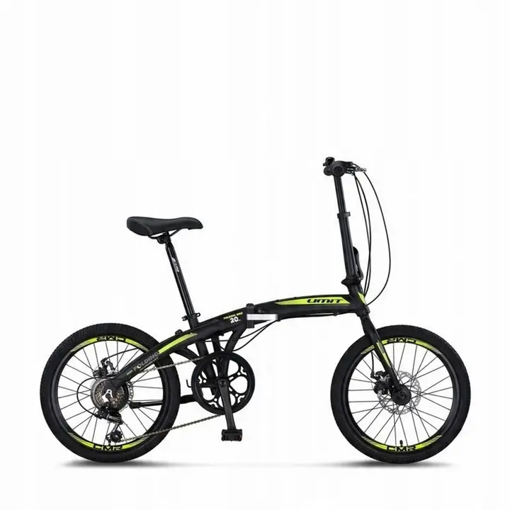 Gradski bicikl Umit 20" Sklopljivi crno-žuti-0
