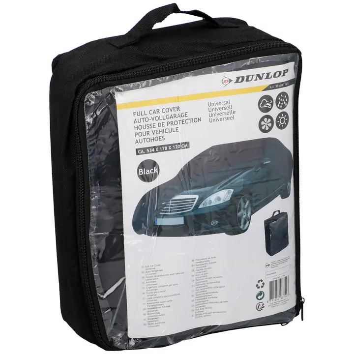 Cerada za auto Dunlop univerzalna XL 534x178x120cm crna-1
