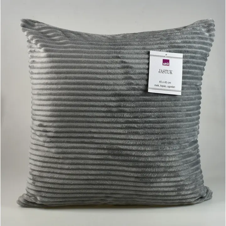 Jastuk Stil Rib sivi 45x45 cm-0