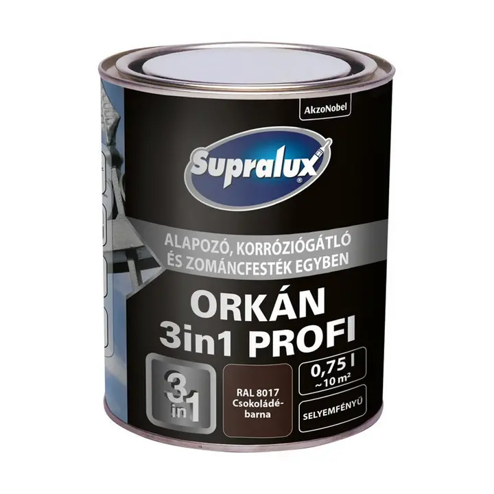 Boja za metal Supralux Orkan 3U1 Profi RAL 8017 - 0,75L-0