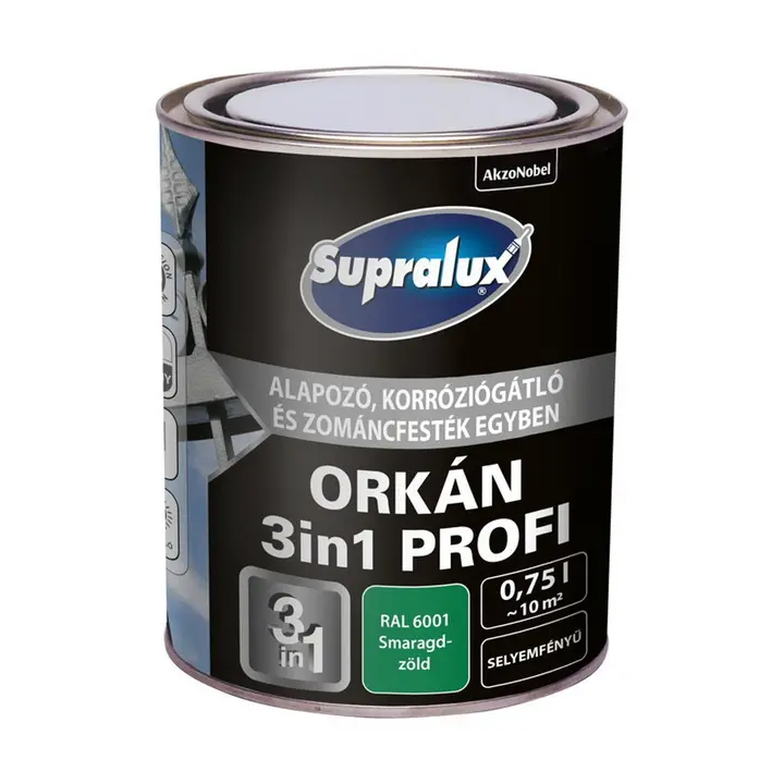 Boja za metal Supralux Orkan 3U1 Profi RAL 6001 - 0,75L-0