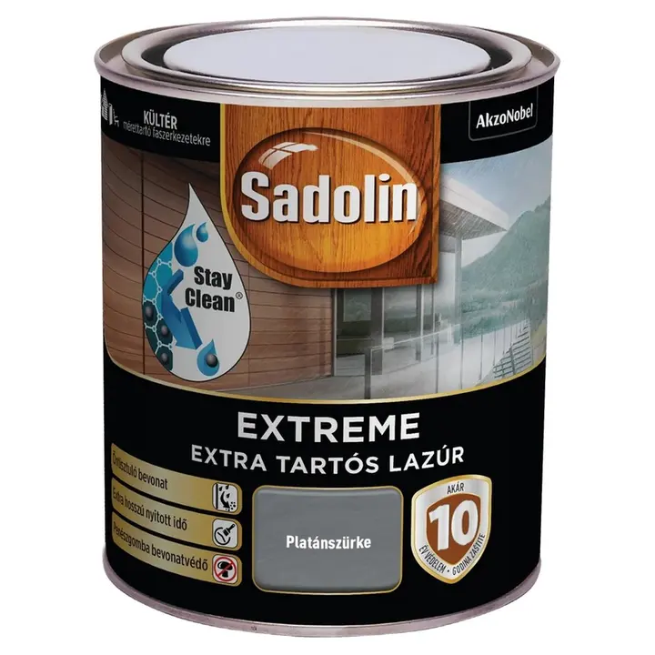 Lazura za drvo Sadolin Extreme sivi, 0,7 l-0