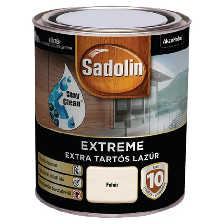 Lazura za drvo Sadolin Extreme bijeli, 0,7 l-0