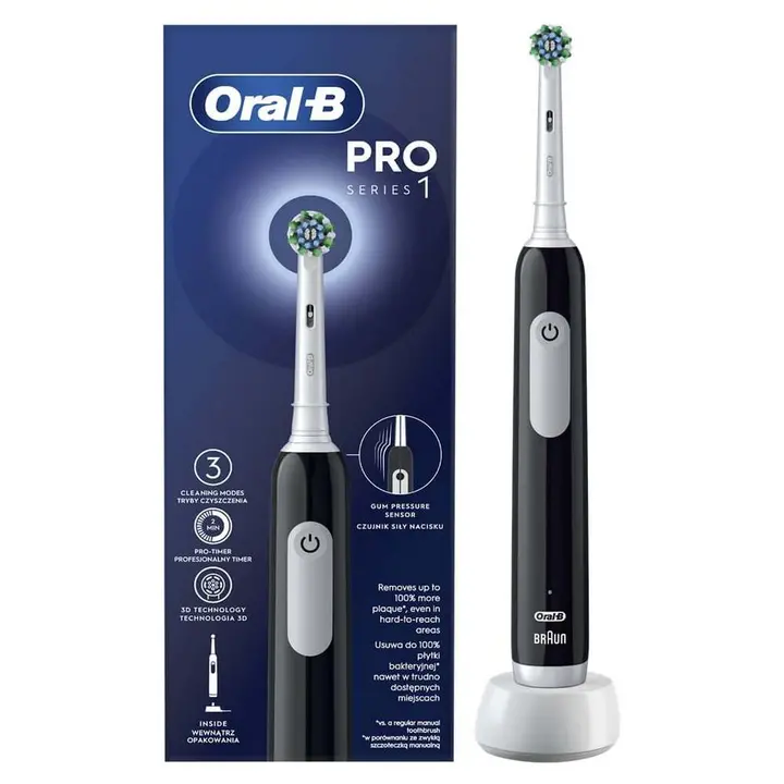Električna zubna četkica Oral B Pro Series1 Black Cross Action-0