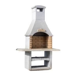 Vanjski kamin BR.04 + ŠAMOTNO LOŽIŠTE + SEP BIJELI 464B