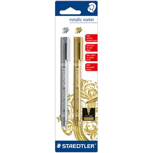 Marker STAEDTLER 1-2mm METALLIC 8323-S BK2 B
