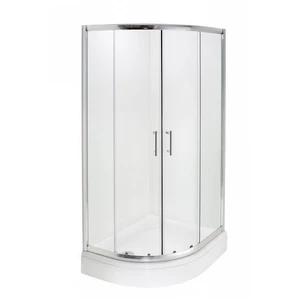 Tuš kabina AQUAART HOYA 80100R polukružna s kadom 80x100x210 cm