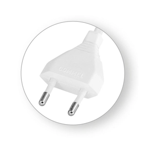 Priključni kabel COMMEL H03VVH2-F 2x0,75mm 2m BIJELI