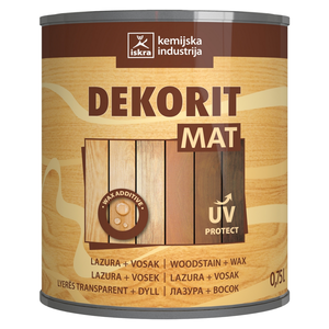Lazura za drvo ISKRA DEKORIT BIJELI 0,75L