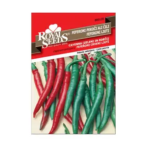 Sjeme povrća ROYAL SEEDS 128 FEFERONI LJUTI CAYENNA (ZELENI&CRVENI)