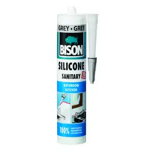 Silikon Bison sanitarni sivi 280 ml