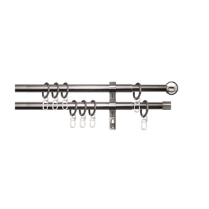 Metalna karniša KUGEL 16/19 2KAN CHROM 120-210cm