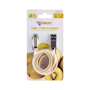 TELEFON SBOX KABEL USB TYPE C M/M 1,5M FRUITY ZLATNI