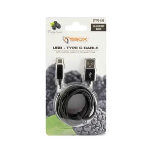 TELEFON SBOX KABEL USB TYPE C M/M 1,5M FRUITY CRNI