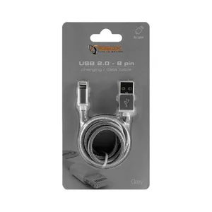 TELEFON SBOX KABEL USB IPHONE 7 M/M 1,5M SREBRNI