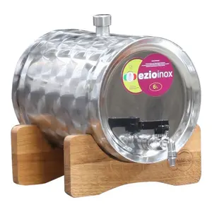 Inox bačva Ezio za rakiju 6L 3/8"