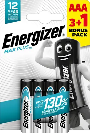 Alkalna baterija Energizer Max Plus LR03 (AAA) 3+1 GRATIS