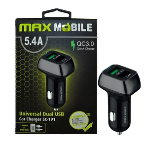 MAXMOBILE AUTO PUNJAČ DUO SC-191 QC3.0 5.4A
