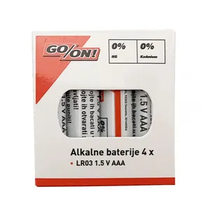 Alkalna baterija NEW GO ON 1.5V LR03 AAA 4/1 COLORED BOX