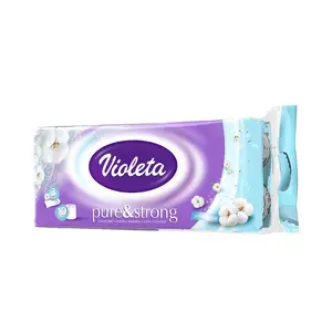 Toaletni papir Violeta 10/1 3sl pure&strong