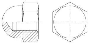 Metalna matica SLIJEPA DIN 1587 M12 ZN