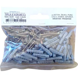 Plastična tipla S VIJKOM FI 6 100/1