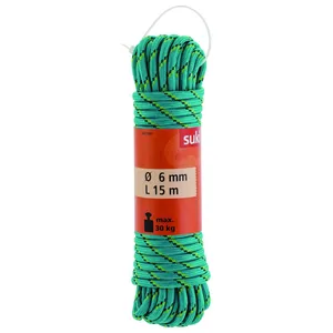 Uže SUKI ZELENO-CRNO-ŽUTO 6mm 15m
