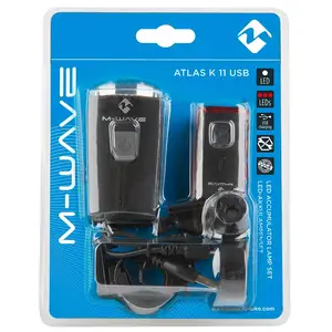 M-WAVE LAMPA SET PREDNJE AKUMULATORSKO 28/15LUX