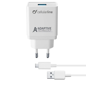 TELEFON Cellularline KUĆNI PUNJAČ SAM ADAPTIVE PUNJAČ I KABEL MICROUSB 15W