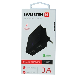 TELEFON SWISSTEN KUĆNI PUNJAČ 2xUSB 3.1A SMART IC