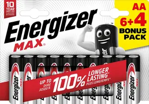 Alkalna baterija energizer Max LR6 (AA) 6+4 GRATIS