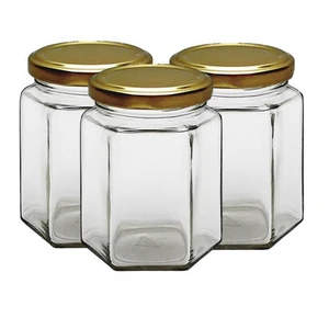 VETRO STAKLENKA HEXAGONAL 390 ML + POKLOPAC 3/1