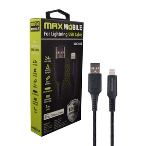 MAXMOBILE KABEL TYPE C-TYPE C UDC3028 KEVLAR BLACK QC 3A 1m
