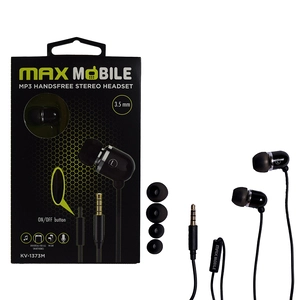 In-ear slušalice MAXMOBILE KV-1373 HANDSFREE CRNA