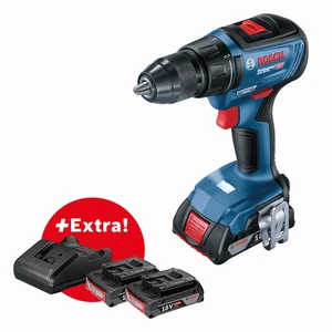 Bušilica odvijač BOSCH GSR 18V-50 + 3xGBA 18V 2,0Ah u kovčegu