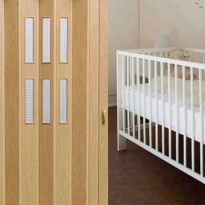 Harmonika vrata VIVALDI PIONEER GLASS 260 EURO OAK 84X203 CM