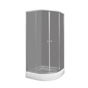 Tuš kabina Aquaart gray 90R polukružna 90x90x205 cm